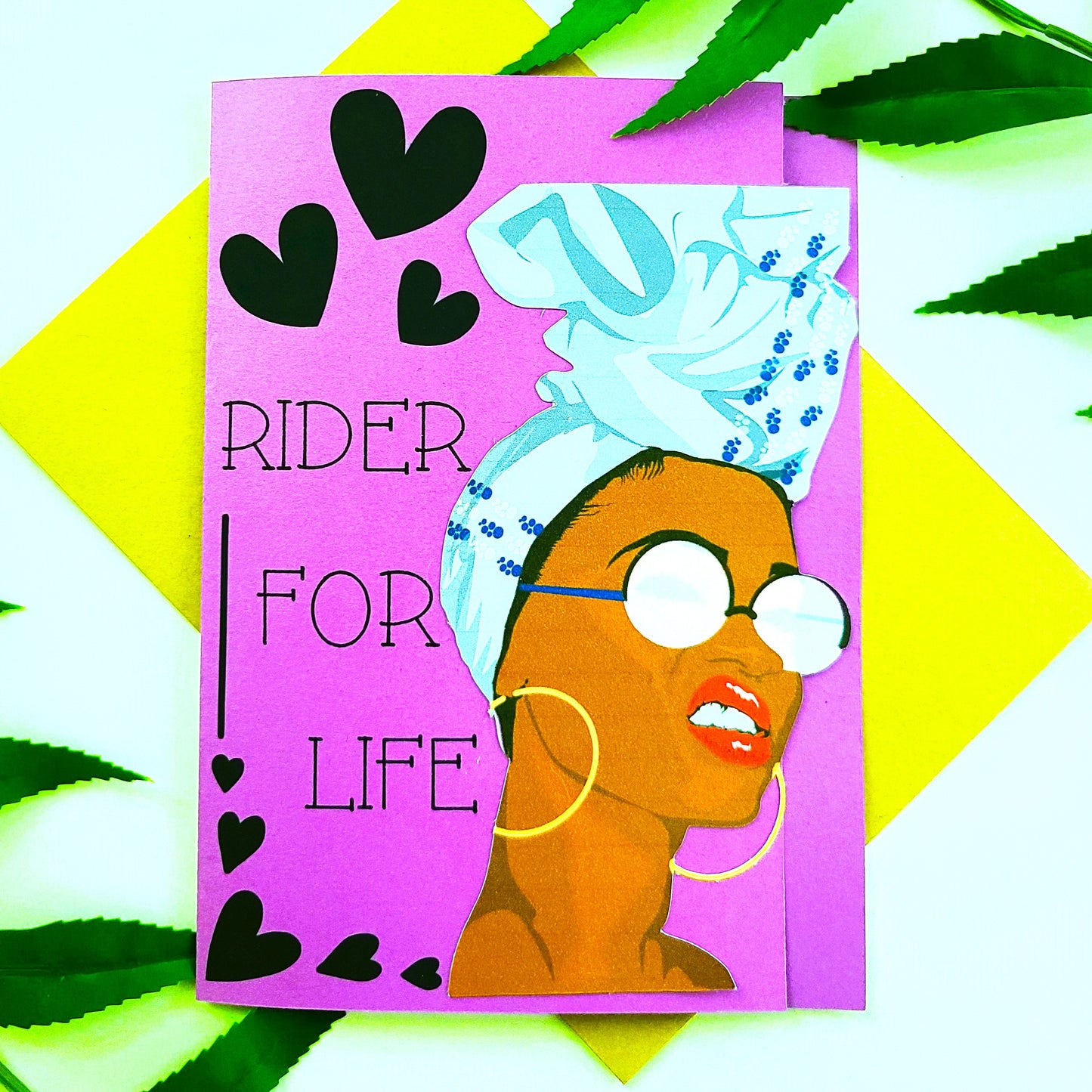 Rider For Life Black Girl Birthday Card