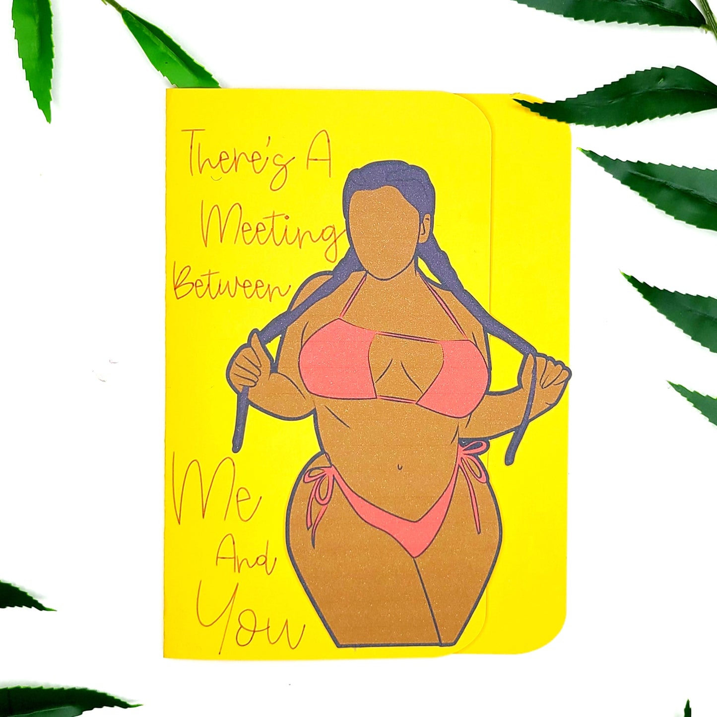 Curvy Woman Flirty Black Love Greeting Card