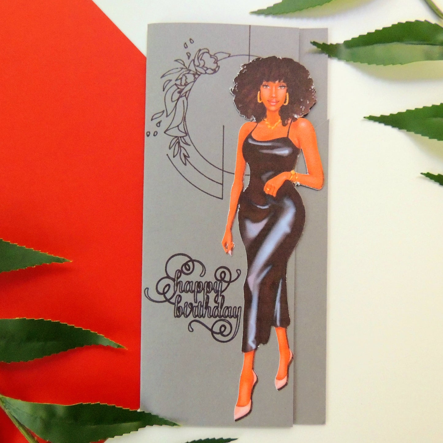 Black Woman Money Holder Birthday Card