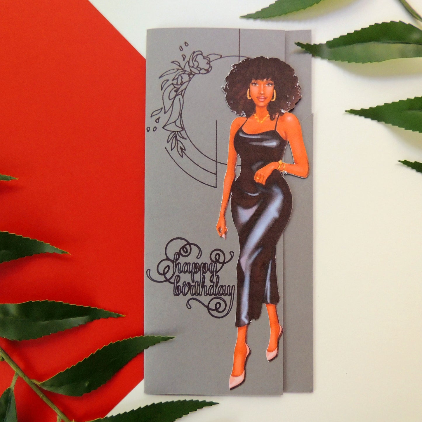 Black Woman Money Holder Birthday Card