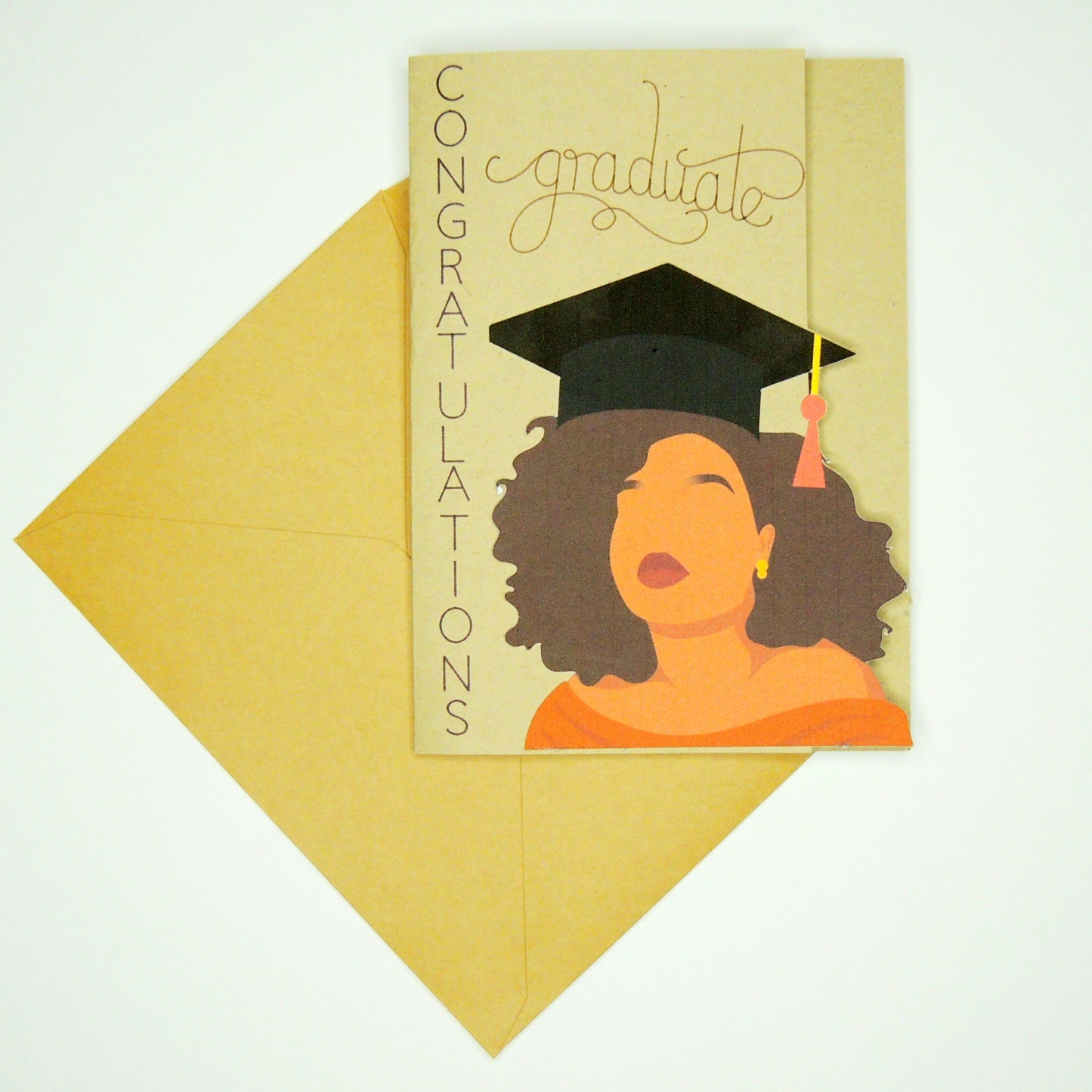 Brown Skin Graduation Card (Brown)