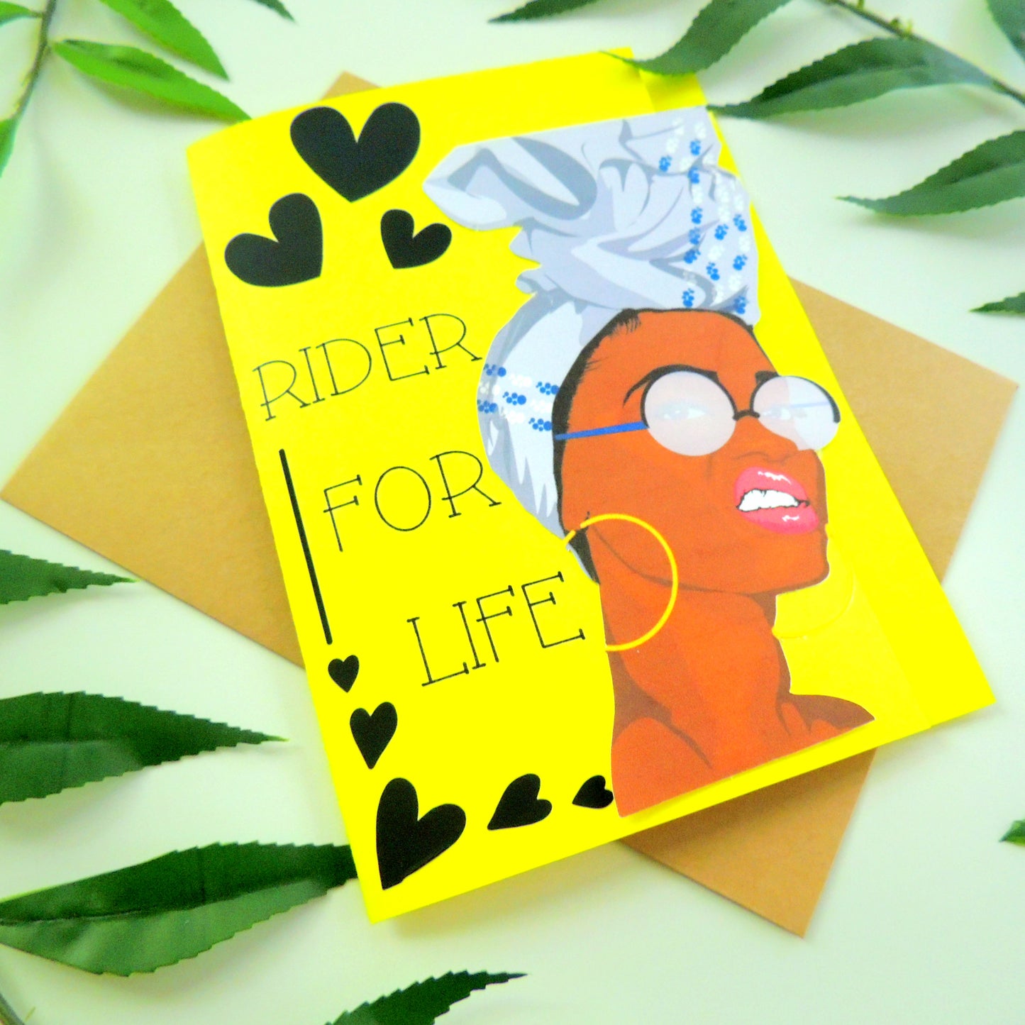 Rider For Life Black Girl Birthday Card