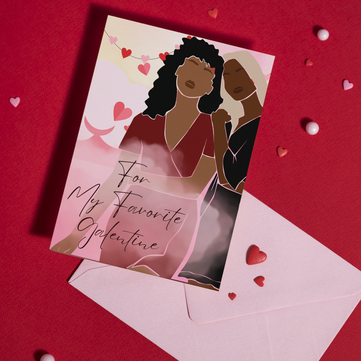 Galentine's Day African American Best Friend Greeting Card