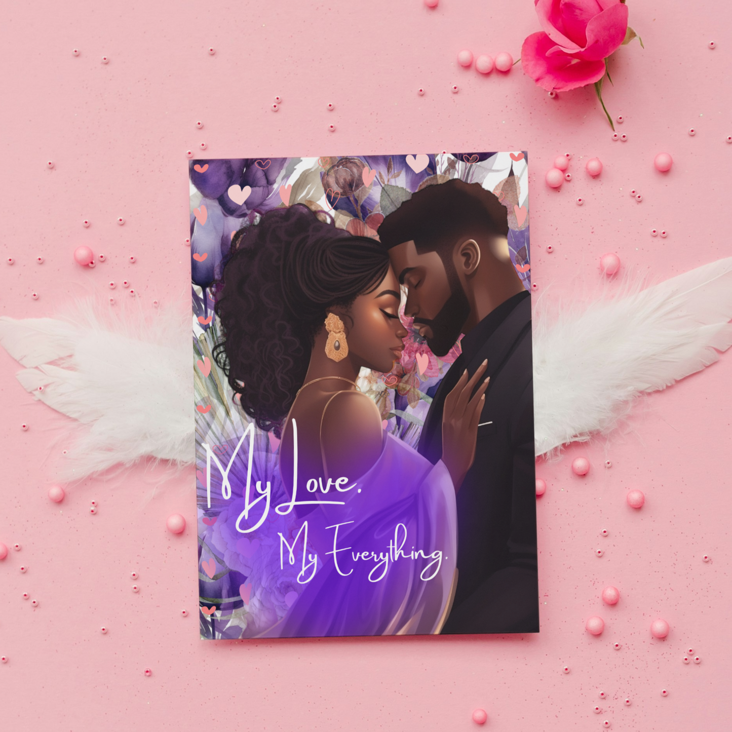 My Love Romantic Black Love Greeting Card