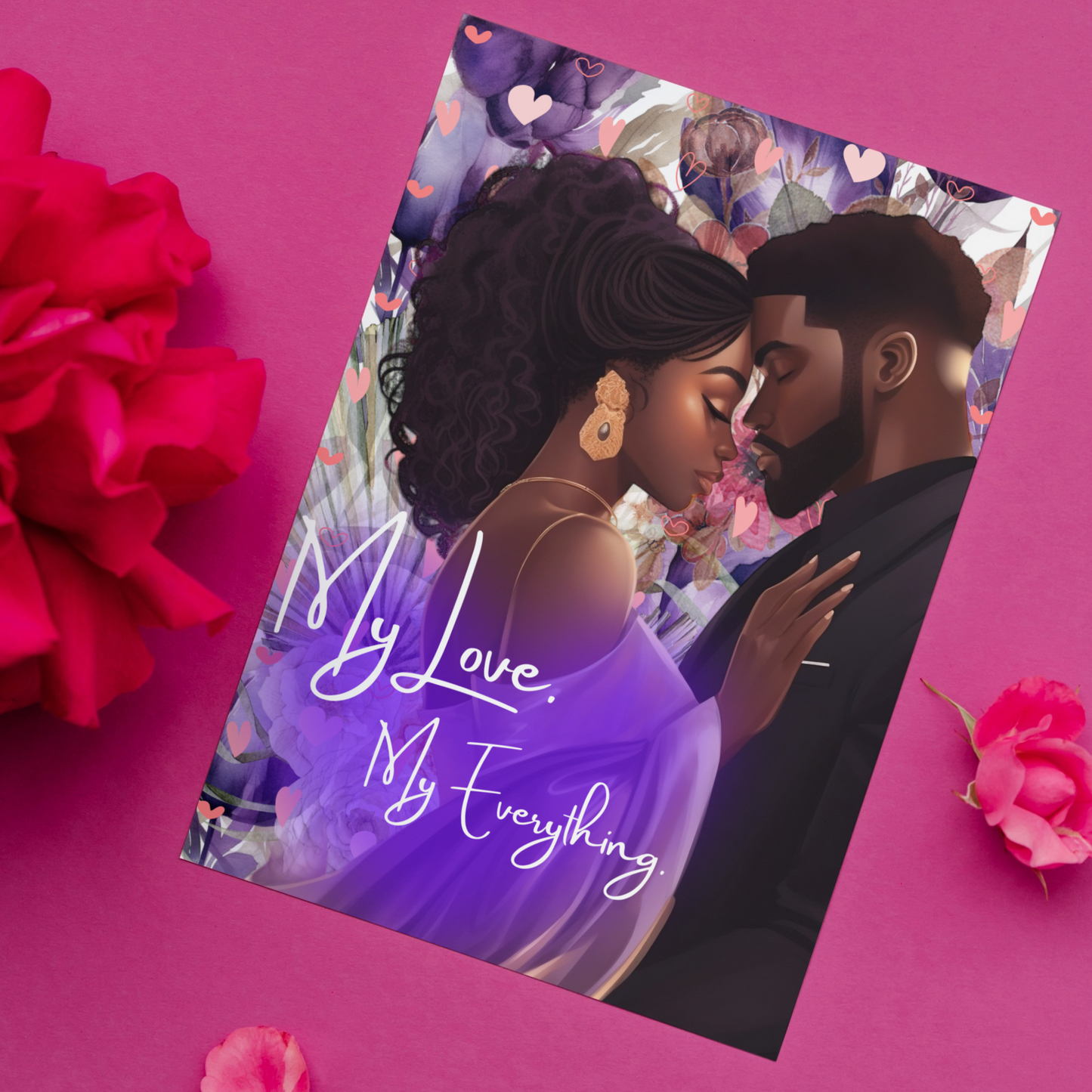 My Love Romantic Black Love Greeting Card