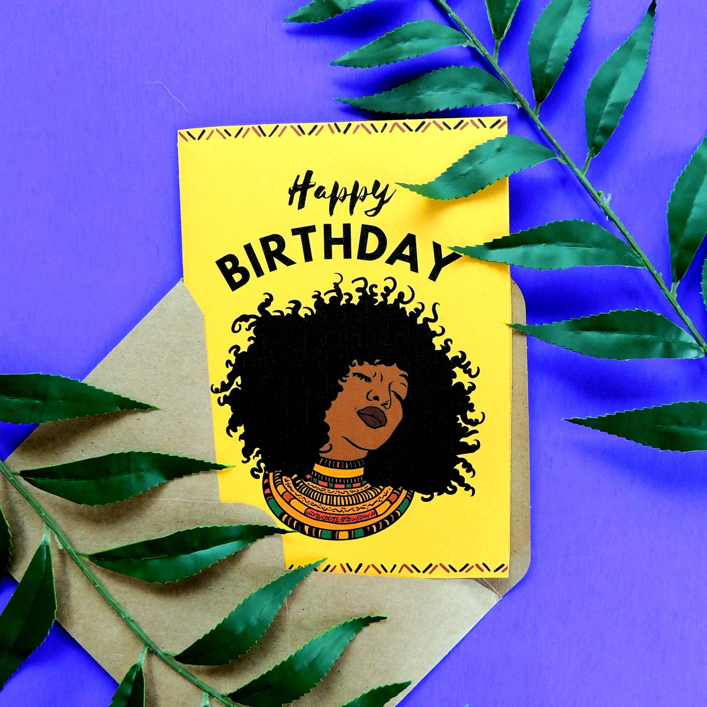 Afro Chic Birthday Card
