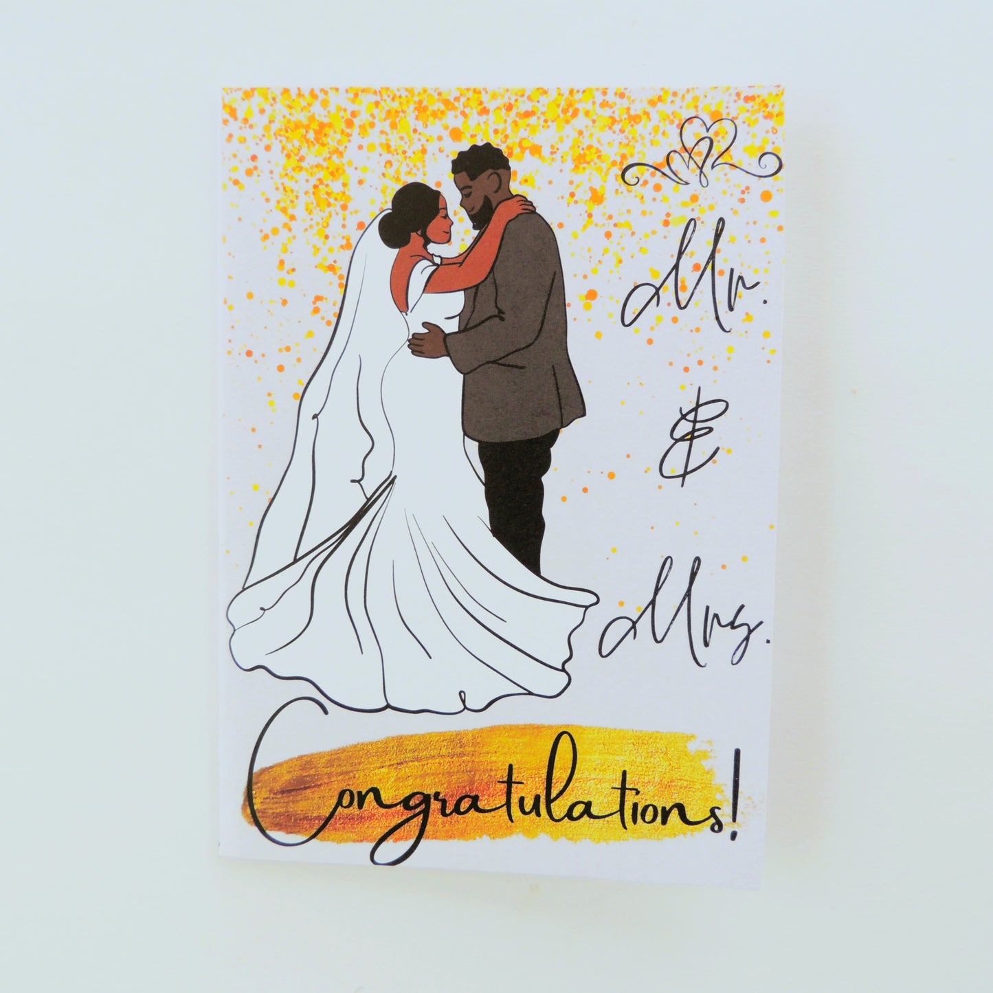 African American Newly Wed Greeting Card