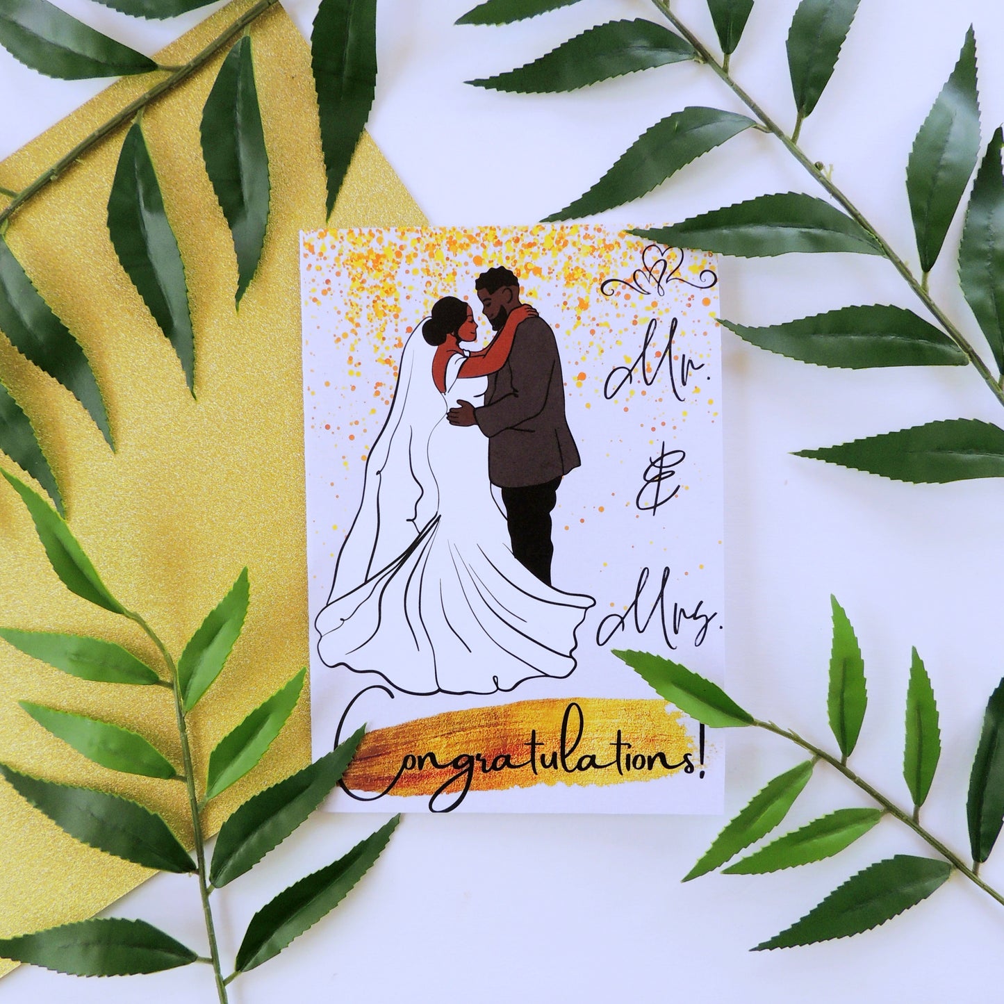 African American Newly Wed Greeting Card