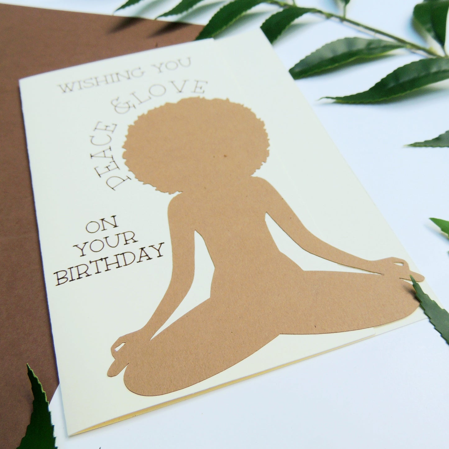 Afro Yoga Birthday Card