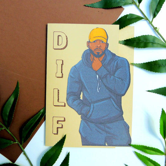 DILF African American Fathers Day Card
