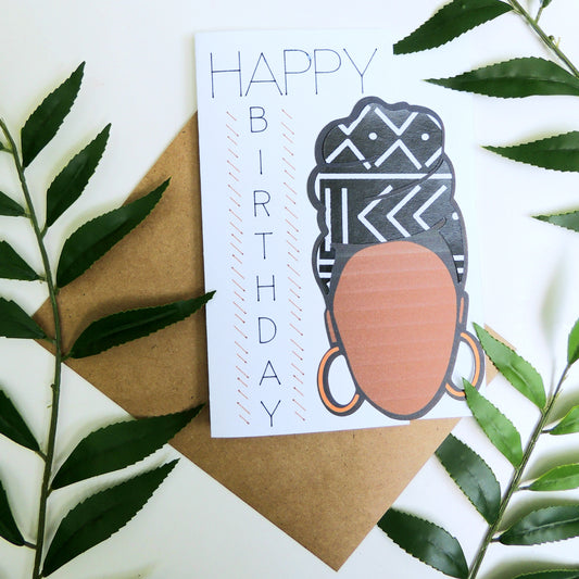 Headwrap Queen Birthday Greeting Card