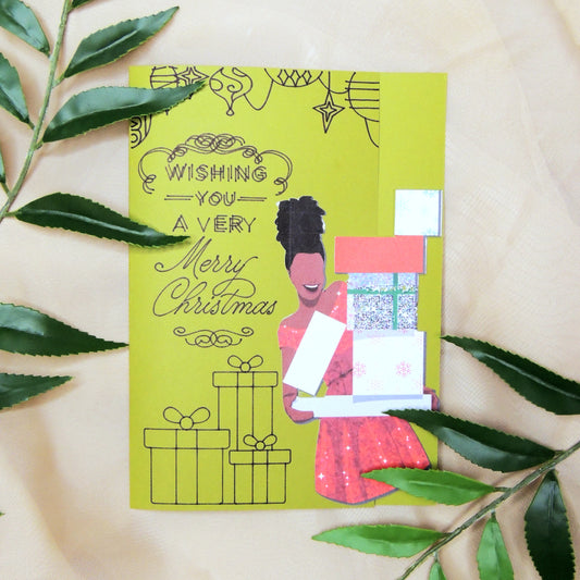 Black Woman Gift Christmas Card