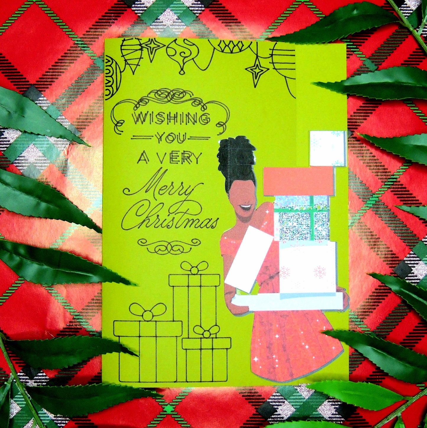 Black Woman Gift Christmas Card