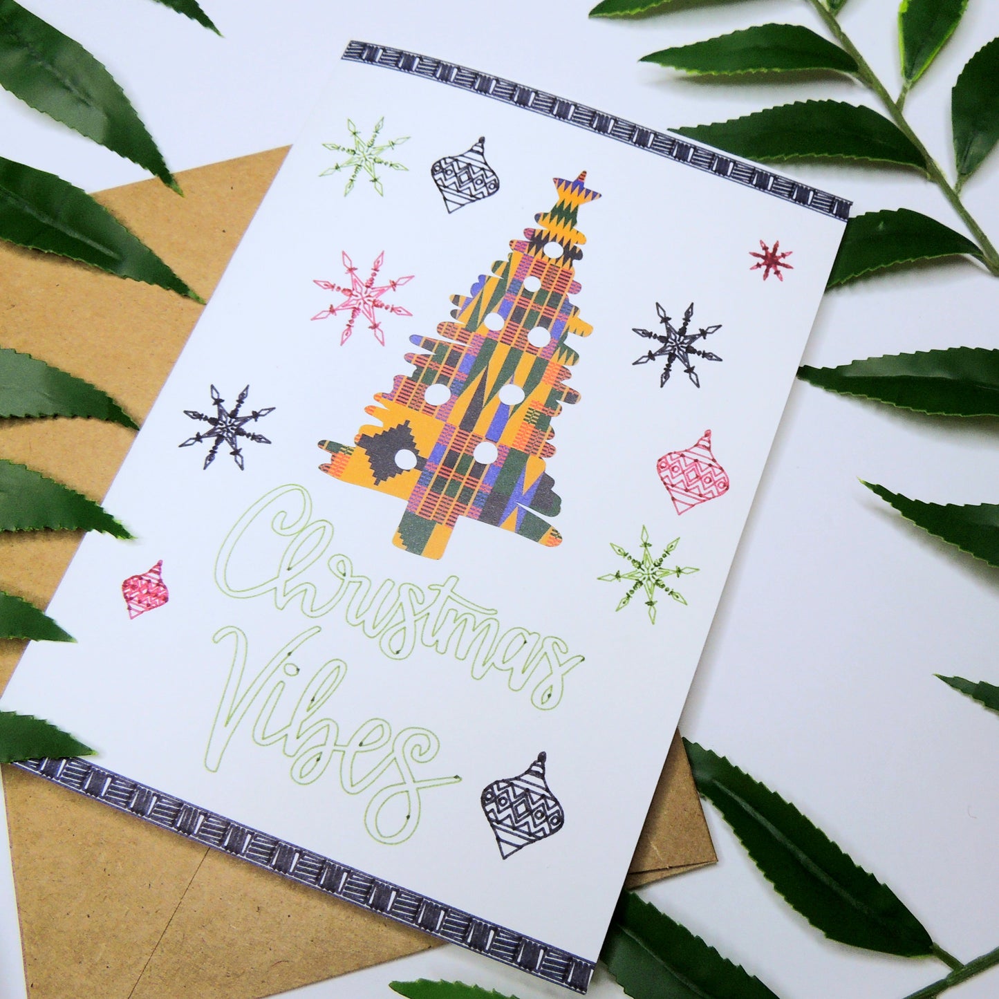 Kente Tree Christmas Card