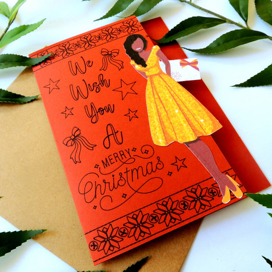 African American Woman Holiday Card