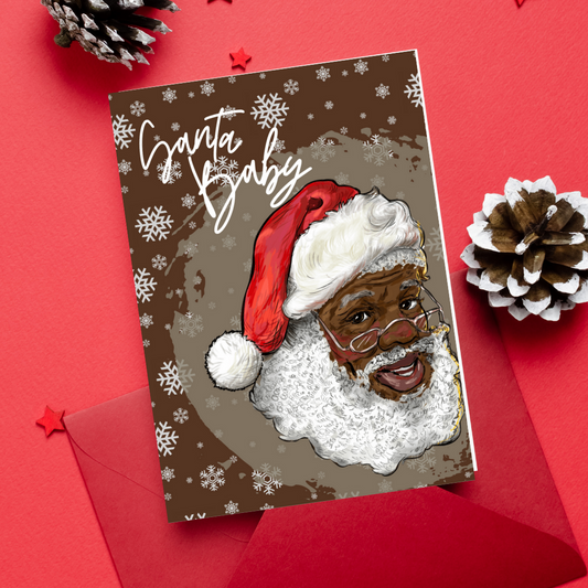 Black Santa Holiday Card