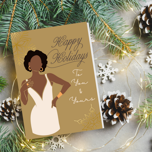 Elegant Woman Holiday Card